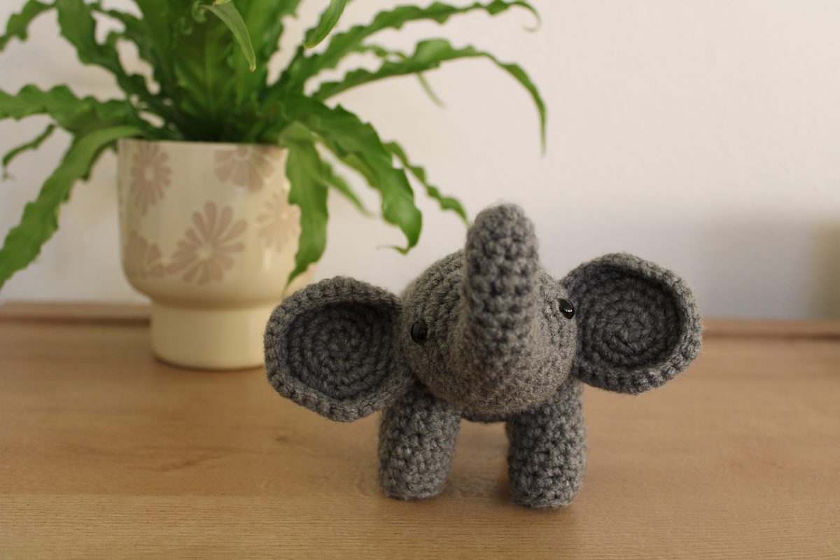 Handmade Crochet Elephant image 3
